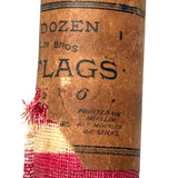 Wrapped Potential: Antique Unopened Roll of One Dozen McLoughlin Bros. Parade Flags (With Unknown Number of Stars)