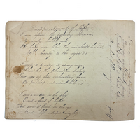 Prudence Wells's (Shelburne, MA) Lovely Early 19th Century Penmanship Notebook