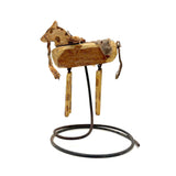 SOLD Wonderful Antique Folk Art Toy Horse on Perfect Wire Stand, As Found