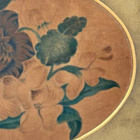 Early, Small Floral Theorem on Velvet in Period Frame with Gold Mat