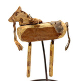 SOLD Wonderful Antique Folk Art Toy Horse on Perfect Wire Stand, As Found