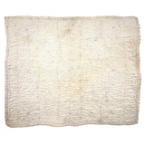 Subtle Beauty, Intensively Hand-Quilted Antique Doll Quilt with Eight Point Stars