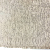 Subtle Beauty, Intensively Hand-Quilted Antique Doll Quilt with Eight Point Stars