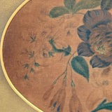Early, Small Floral Theorem on Velvet in Period Frame with Gold Mat