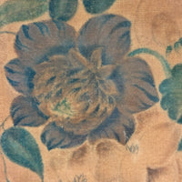 Early, Small Floral Theorem on Velvet in Period Frame with Gold Mat