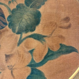 Early, Small Floral Theorem on Velvet in Period Frame with Gold Mat