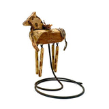 SOLD Wonderful Antique Folk Art Toy Horse on Perfect Wire Stand, As Found