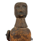 One Armed But Very Beautiful 19th Century Wood and Tin Articulated Figure