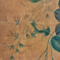 Early, Small Floral Theorem on Velvet in Period Frame with Gold Mat
