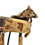 SOLD Wonderful Antique Folk Art Toy Horse on Perfect Wire Stand, As Found