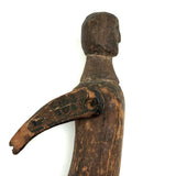 One Armed But Very Beautiful 19th Century Wood and Tin Articulated Figure