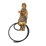 SOLD Wonderful Antique Folk Art Toy Horse on Perfect Wire Stand, As Found