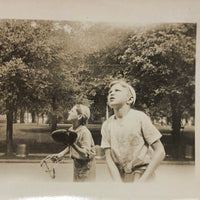 Batter and Catcher Watching Ball (or UFO!), Transcendent Old Snapshot Photo