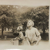 Batter and Catcher Watching Ball (or UFO!), Transcendent Old Snapshot Photo