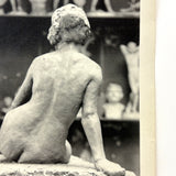Seated Nude with Back Turned, Lovely Old Snapshot of Artist's Studio
