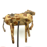 SOLD Wonderful Antique Folk Art Toy Horse on Perfect Wire Stand, As Found