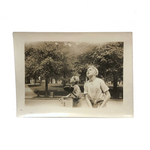 Batter and Catcher Watching Ball (or UFO!), Transcendent Old Snapshot Photo