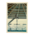 Iconic Feeling 1968 Seaworld-Type Dolphin Show Kodak Snapshot (With Man in White Coat)