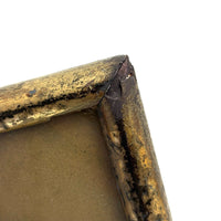 Early, Small Floral Theorem on Velvet in Period Frame with Gold Mat