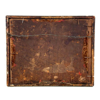 Early, Small Floral Theorem on Velvet in Period Frame with Gold Mat