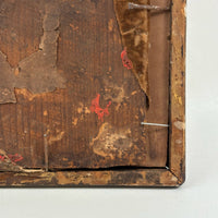 Early, Small Floral Theorem on Velvet in Period Frame with Gold Mat