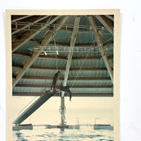 Iconic Feeling 1968 Seaworld-Type Dolphin Show Kodak Snapshot (With Man in White Coat)