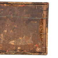 Early, Small Floral Theorem on Velvet in Period Frame with Gold Mat