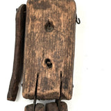 One Armed But Very Beautiful 19th Century Wood and Tin Articulated Figure