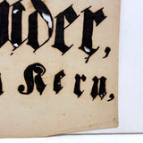 Calender, 1856, Dramatically Inked Fraktur Bookplate