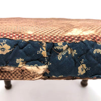 Much Loved 19th Century Cricket Stool in Early Calicos