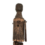 One Armed But Very Beautiful 19th Century Wood and Tin Articulated Figure