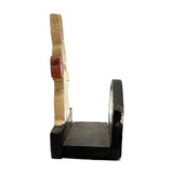 Excellent c. 1940s Pink Eared Bunny Folk Art Napkin Holder