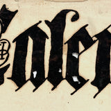 Calender, 1856, Dramatically Inked Fraktur Bookplate