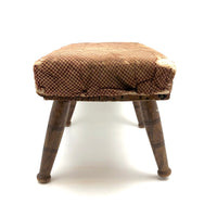 Much Loved 19th Century Cricket Stool in Early Calicos