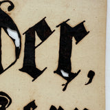 Calender, 1856, Dramatically Inked Fraktur Bookplate