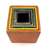 Excellent Old Painted Wood Nesting / Stacking Box Set with Jointed Corners, Beautifully Aged