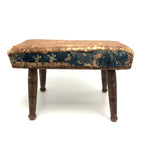 Much Loved 19th Century Cricket Stool in Early Calicos