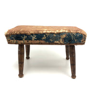Much Loved 19th Century Cricket Stool in Early Calicos