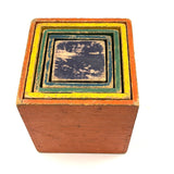 Excellent Old Painted Wood Nesting / Stacking Box Set with Jointed Corners, Beautifully Aged