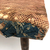 Much Loved 19th Century Cricket Stool in Early Calicos