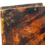 Very Wonderful 19th Century Paint Decorated Treen Book Box with Slide Opening, Signed Mark Bailey