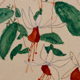 Mary Penny's Lovely and Lyrical Fuchsia Flowers Watercolor,  Early 1900s