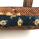 Much Loved 19th Century Cricket Stool in Early Calicos