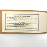 SOLD Lovely (and Usable) Booklet of Nicholson's Peerless Japanese Transparent Watercolors