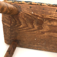 Much Loved 19th Century Cricket Stool in Early Calicos