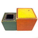 Excellent Old Painted Wood Nesting / Stacking Box Set with Jointed Corners, Beautifully Aged
