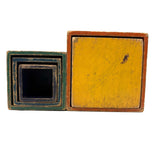 Excellent Old Painted Wood Nesting / Stacking Box Set with Jointed Corners, Beautifully Aged