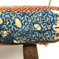 Much Loved 19th Century Cricket Stool in Early Calicos