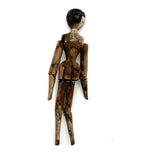 Impossibly Delicate, Beautifully Crusty Early Miniature Grodnertal Peg Doll