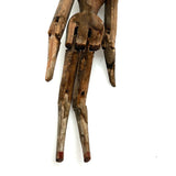Impossibly Delicate, Beautifully Crusty Early Miniature Grodnertal Peg Doll